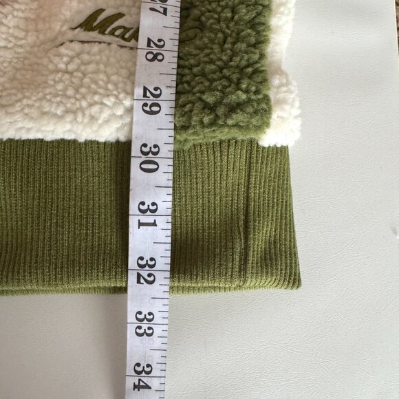 NWOT Men's Makobi 6X OLIVE GREEN & WHITE Checkered  Agatino Sherpa Hoodie - Picture 4 of 12